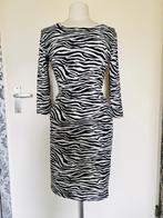 Leuke zwart wit zebra print jurk maat 40, Maat 38/40 (M), Zo goed als nieuw, Zwart, Verzenden