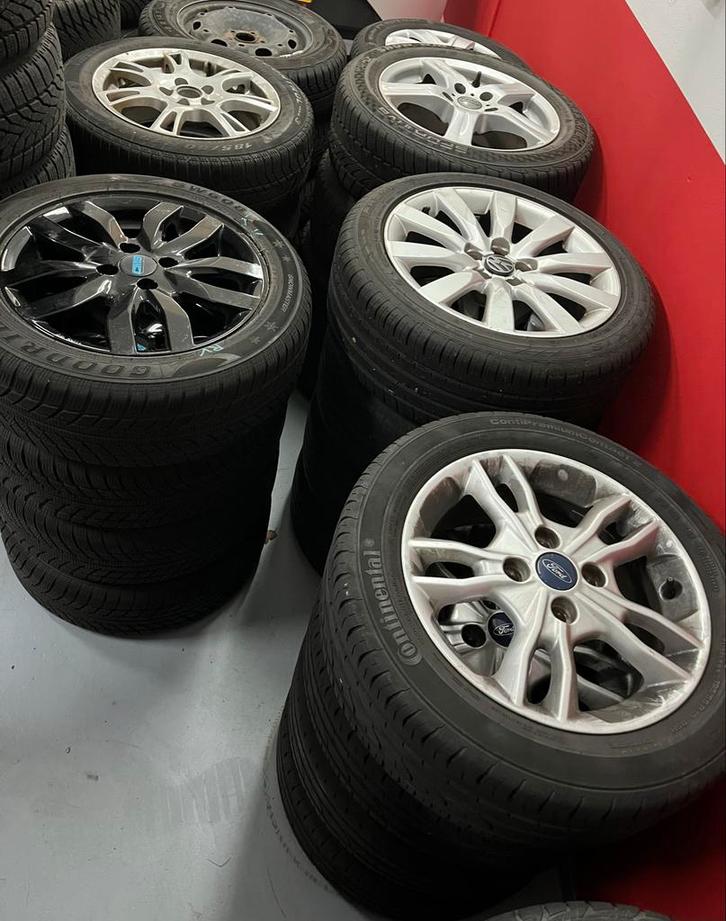 Banden en Velgen Set WV Audi Seat Ford, Auto-onderdelen, Banden en Velgen, Banden en Velgen, Winterbanden, 15 inch, 195 mm, Personenwagen