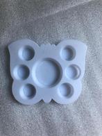 Verfplateau - wit - vorm van vlinder, Ophalen of Verzenden, Zo goed als nieuw, Materiaal