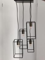 Moderne Zwarte Hanglamp met Kubus Design, Ophalen, Zo goed als nieuw, Metaal, Modern