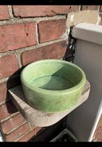 Mooi, groen stenen bakje, robuust & zwaar. Diameter 14,5 cm., Ophalen of Verzenden, Zo goed als nieuw, Rond