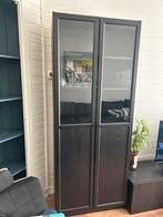 Billy vitrine kast zwart!, Huis en Inrichting, Kasten | Vitrinekasten, Ophalen, 200 cm of meer, 50 tot 100 cm, Zo goed als nieuw