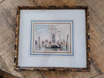 Francesco Guardi Ets met Gouden Lijst beschikbaar voor biedingen