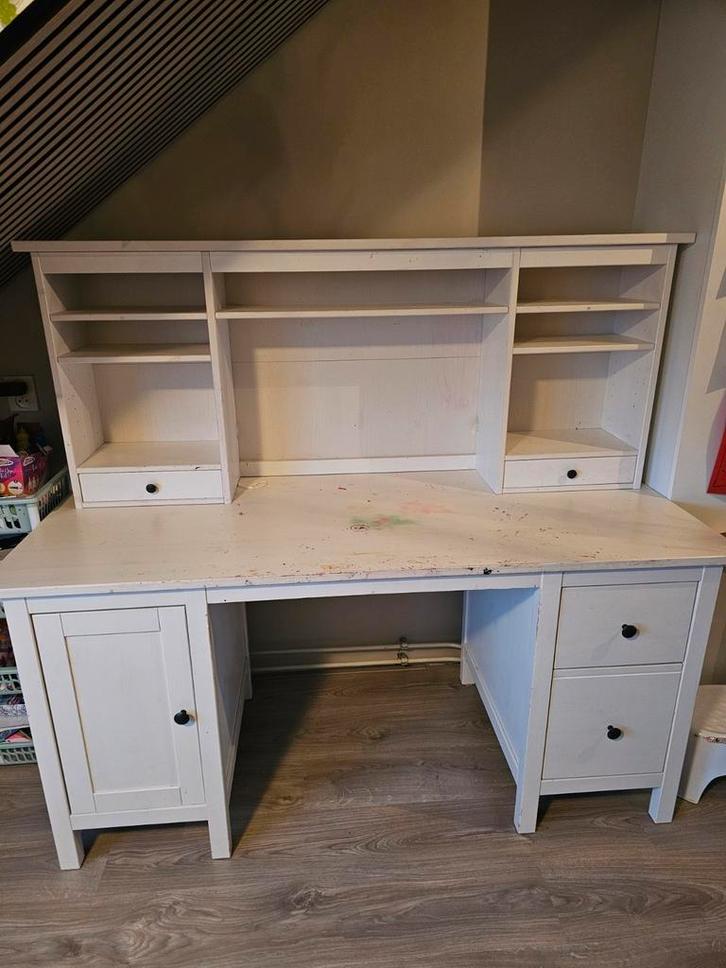 Ikea Hemnes burau MET OPBOUW, Kinderen en Baby's, Kinderkamer | Stapelbedden en Hoogslapers, Gebruikt, Overige typen, Ophalen