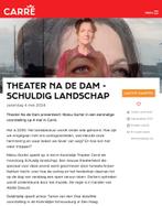 4 mei, Theater na de Dam, Carré. 1X Balkon rij 3, stoel 33, Tickets en Kaartjes, Theater | Musical, Mei, Eén persoon