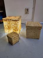 Set van drie unieke vintage lampen, Ophalen of Verzenden, Gebruikt