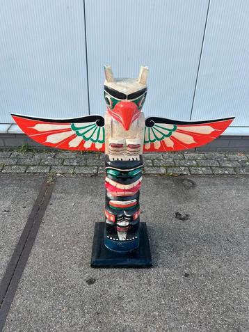 Tiki totempaal 1 meter, unieke eye-catcher, Western Deco beschikbaar voor biedingen