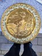 mooie messing schotel 38 cm., Ophalen of Verzenden, Brons