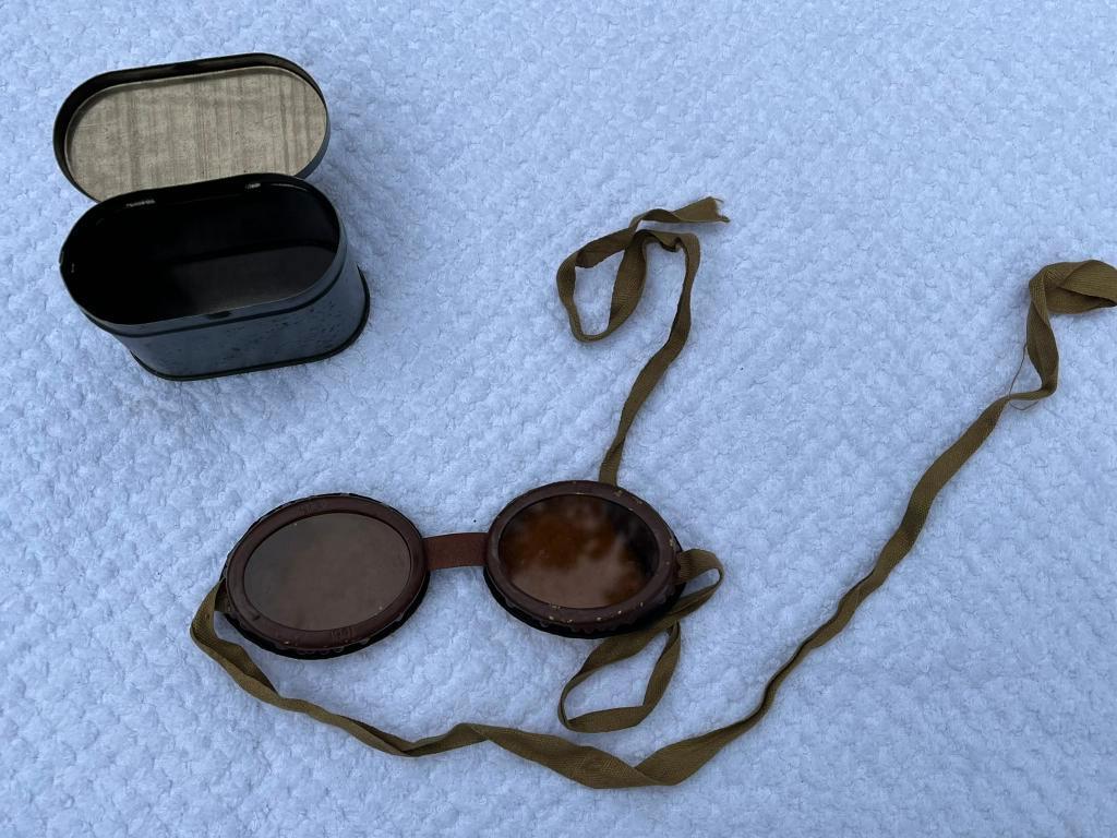 WW2 glasses/moto  gebirgsjager/mountain bril met blik 1941, Verzamelen, Militaria | Tweede Wereldoorlog, Ophalen of Verzenden