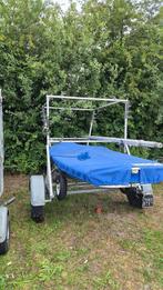 Tripple trailer voor splash, laser, etc, Watersport en Boten, Ophalen, Minder dan 1500 kg, Gebruikt, Open zeilboottrailer
