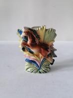 antiek keramiek wandvaasje met paard zie fotos 12x10 cm, Ophalen