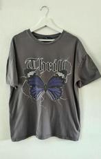 y2k butterfly tshirt vlinder m, Ophalen of Verzenden, Nieuw, Maat 38/40 (M), Grijs