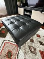 Voetenbank Ikea Landskrona - Zwart, Huis en Inrichting, Ophalen, Gebruikt, Leer, 75 tot 100 cm
