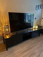 Zwarte TV meubel, Huis en Inrichting, Ophalen, Gebruikt, 150 tot 200 cm, Eikenhout