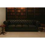 XXL Originele Zwarte 4-zits Chesterfield, Huis en Inrichting, Gebruikt, Bollenmarkt 14c, Salvale, Ophalen of Verzenden