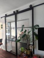 Stalen deuren met rail, taatsdeuren, Doe-het-zelf en Verbouw, Deuren en Horren, Ophalen of Verzenden, Zo goed als nieuw, Binnendeur