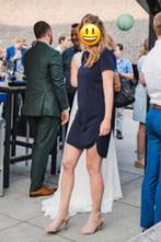 H&M Donkerblauwe Jurk - Maat 38, Kleding | Dames, Jurken, Maat 38/40 (M), H&M, Blauw, Ophalen of Verzenden