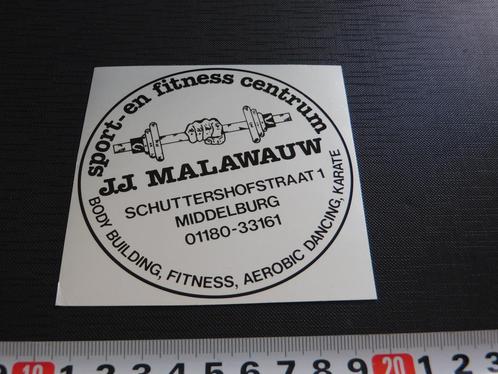 sticker Middelburg J.J. Malawauw Sport- en fitness Centrum *, Verzamelen, Stickers, Zo goed als nieuw, Bedrijf of Vereniging, Ophalen