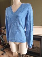 HV Society mooie blauwe pullover trui mt M 38 40 Gratis Verz, Maat 38/40 (M), HV Society, Gedragen, Verzenden
