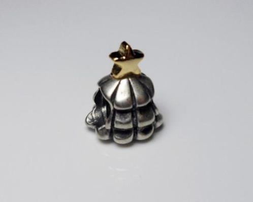 Pandora bedel boom met gouden ster op, Sieraden, Tassen en Uiterlijk, Bedels, Pandora, Zilver, 1 bedel, Ophalen of Verzenden