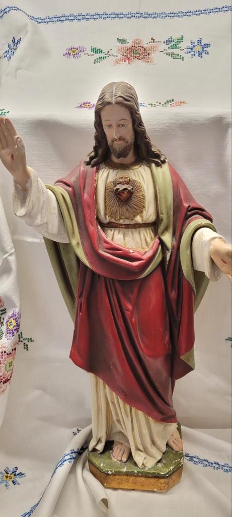 Heilig Hart beeld Jezus, Antiek en Kunst, Antiek | Religie, Ophalen of Verzenden
