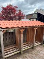 Houtopslag 3 vaks, Tuin en Terras, Bergingen en Tuinkasten, Ophalen of Verzenden, Gebruikt, Hout