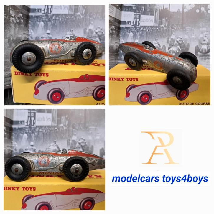 Dinky Toys no 23A Silver Red Racing Car 1946-1952  1/43, Hobby en Vrije tijd, Modelauto's | 1:43, Gebruikt, Auto, Dinky Toys, Verzenden