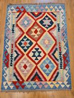 Handgeweven oosterse wollen kelim 125x82, Info@SlatsAntiek.nl, Crème, 100 tot 150 cm, Vof Slats Antiek