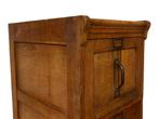 Antieke oude eiken notariskast eye catcher ladekast jaren 30, Ophalen