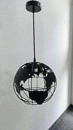 Hanglamp wereldbol design zwart 220/240V, Ophalen of Verzenden, Zo goed als nieuw, Metaal, Minder dan 50 cm