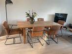 Eettafel met 6 stoelen, Huis en Inrichting, Ophalen, Zo goed als nieuw, Rechthoekig, 50 tot 100 cm