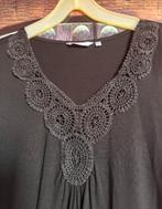 Mooie Ibiza tuniek/jurk met gehaakte hals maat 46 nu 19,99€, Zwart, Maat 46/48 (XL) of groter, Ophalen of Verzenden, Zo goed als nieuw