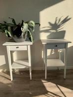 2 witte nachtkastjes, Ophalen, Zo goed als nieuw, Minder dan 45 cm, 55 tot 70 cm