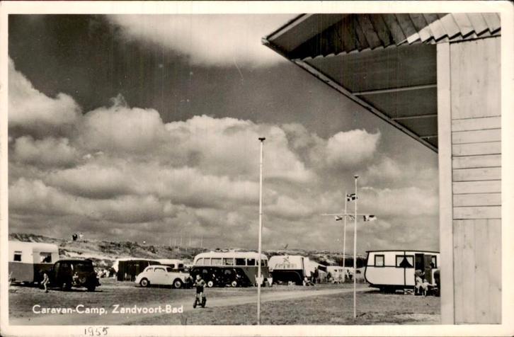 Zandvoort-Bad - Caravan-Camp - Caravans, Verzamelen, Ansichtkaarten | Nederland, Gelopen, Noord-Holland, 1940 tot 1960, Ophalen of Verzenden