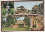 Assen Groeten 4 luik 1985 gelopen met zegel, Verzenden, 1980 tot heden, Gelopen, Drenthe
