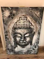 Boeddha canvasdoek/schilderij 100 x 70 x 4 cm, Ophalen, Oorspronkelijke maker, Zo goed als nieuw, Schilderij