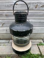 Oude scheepslamp zwart 50/60 cm hoog., Verzamelen, Ophalen, Gebruikt