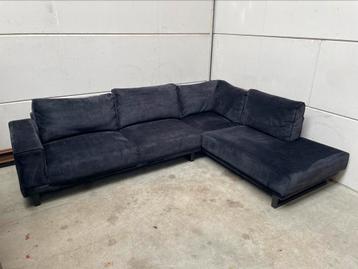 Zwarte suede hoekbank merk de bommel - GEREINIGD!!! beschikbaar voor biedingen
