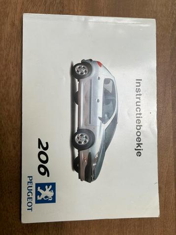 Instructieboekje Peugeot 206 beschikbaar voor biedingen