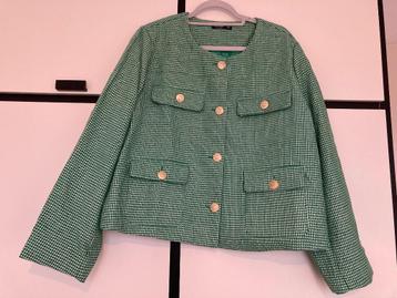 Jasje colbert gevoerd ZGAN pied de poule lurex maat 52 beschikbaar voor biedingen