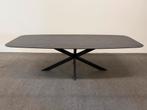 Deens ovale eettafel HPL italian stone 260x100, 100 tot 150 cm, 200 cm of meer, Ophalen of Verzenden, Zo goed als nieuw