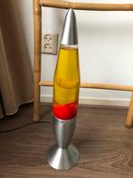 Lavalamp geel / rood 40 cm hoog, Ophalen of Verzenden, Zo goed als nieuw, Glas, Minder dan 50 cm