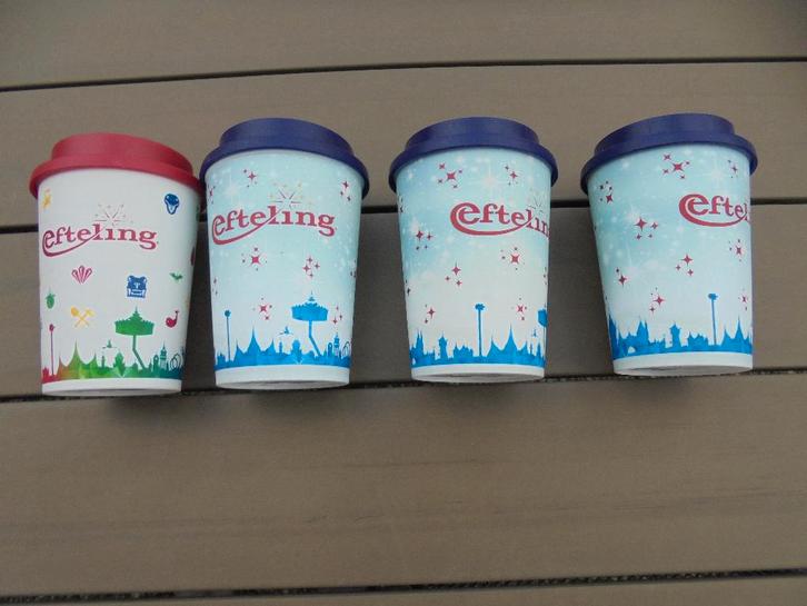 3 stuks Efteling bekers, Verzamelen, Efteling, Zo goed als nieuw, Gebruiksvoorwerp, Ophalen of Verzenden