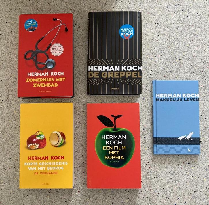 Herman Koch vijf mooie titels prijs is incl. verzending, Boeken, Romans, Zo goed als nieuw, Nederland, Verzenden