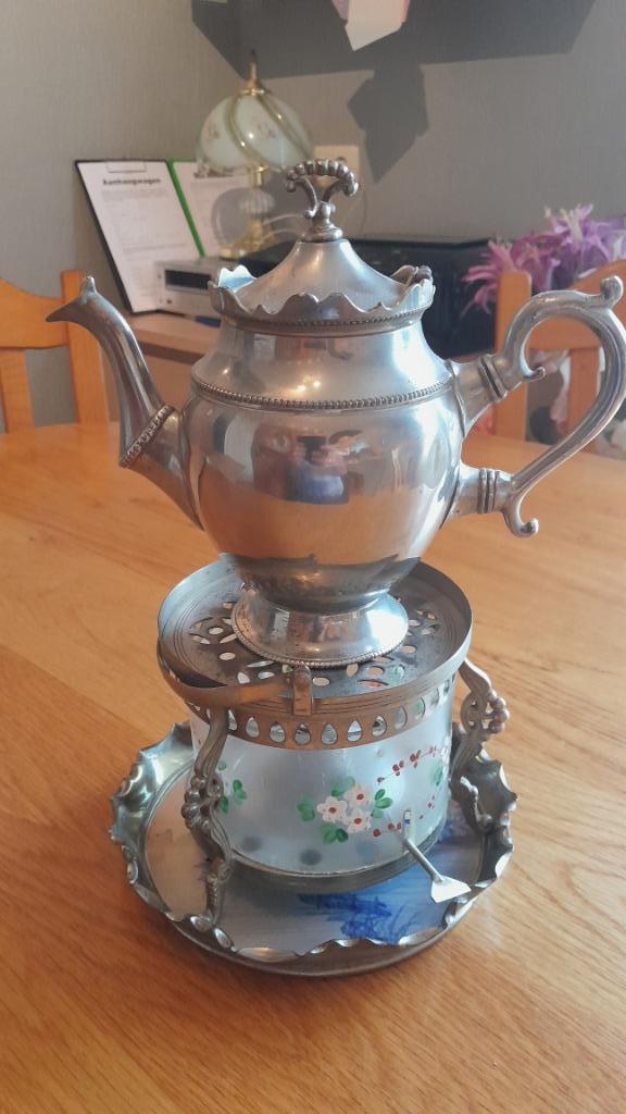 ouderwets theelichtje met kannetje spiritus brander, Antiek en Kunst, Antiek | Keukenbenodigdheden, Ophalen