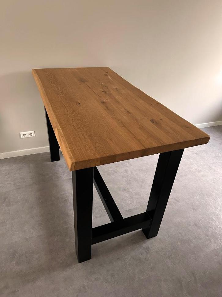 Prachtige bartafel op maat gemaakt 160 x 80 cm eikenhout, Huis en Inrichting, Tafels | Eettafels, Zo goed als nieuw, 50 tot 100 cm