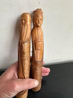 Chinees houtsnijwerk pilaar beeldjes 20 vm, Ophalen of Verzenden