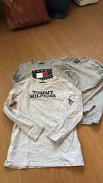 3- delig grijze t-shirts lange mouwen Tommy Hilfiger 140/10, Ophalen of Verzenden, Gebruikt, Maat 140