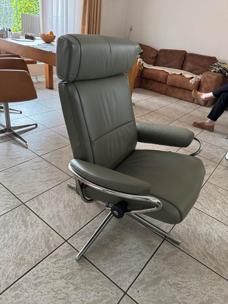 Stressless Relax Fauteuil Leer nog geen jaar oud!, Huis en Inrichting, Fauteuils, Zo goed als nieuw, Leer, 75 tot 100 cm, Ophalen