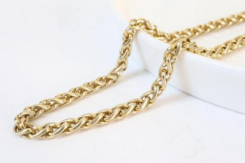 14 Karaat Gouden Vossenstaart Ketting | 41 cm, Sieraden, Tassen en Uiterlijk, Kettingen, Zo goed als nieuw, Goud, Goud, Ophalen of Verzenden